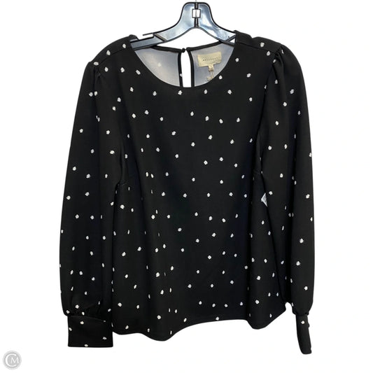 Top Long Sleeve By Melloday In Black, Size: L