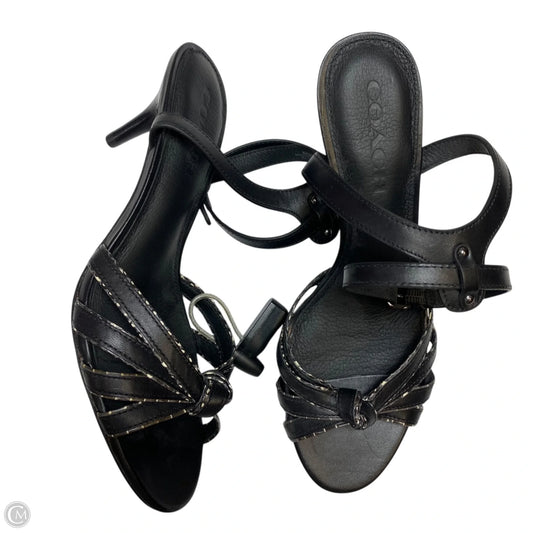 Sandals Designer By Coach In Black, Size: 7.5