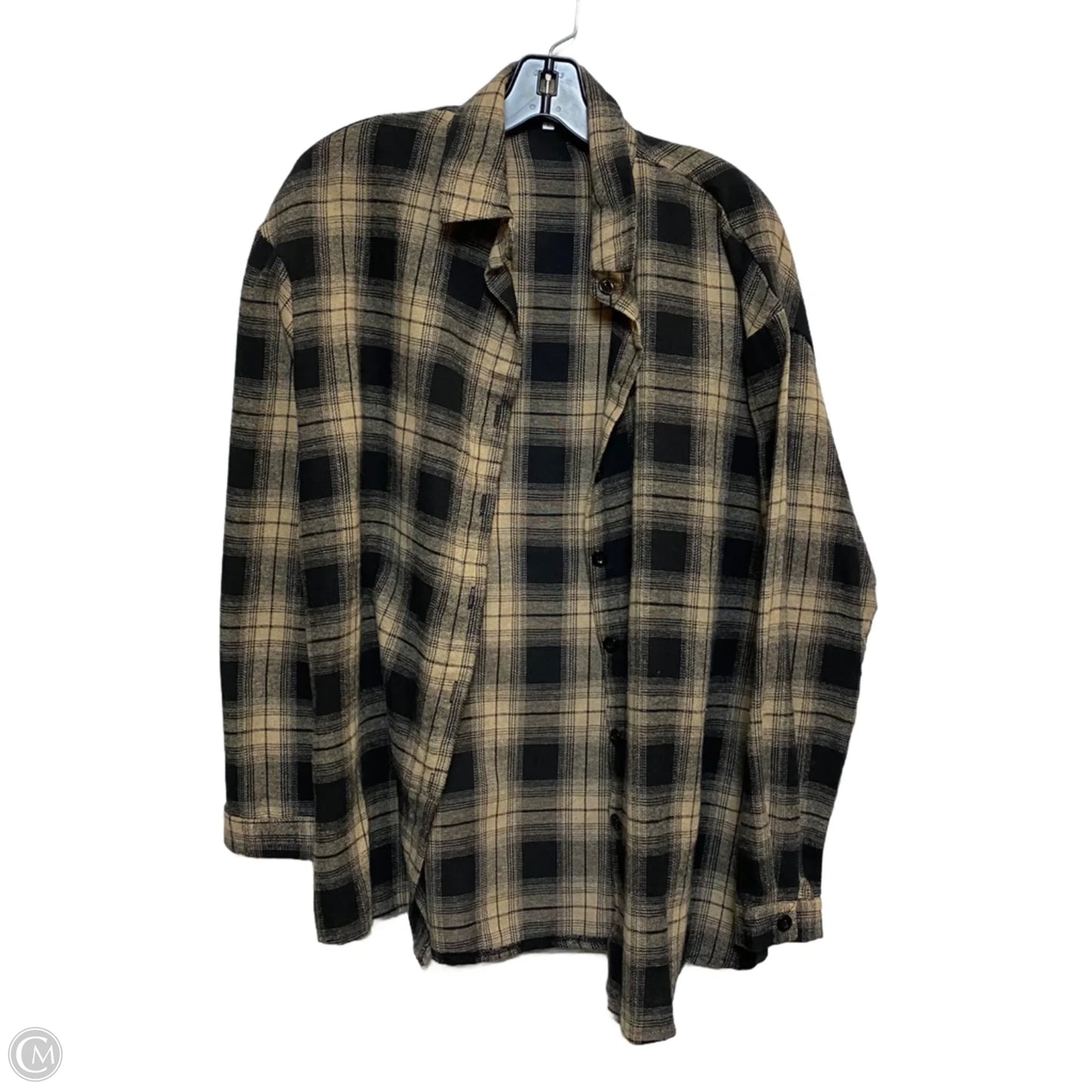 Top Long Sleeve By Cmf In Black & Brown, Size: L