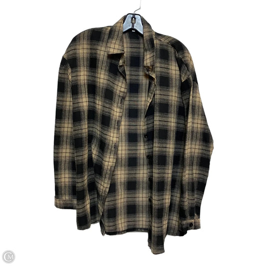 Top Long Sleeve By Cmf In Black & Brown, Size: L