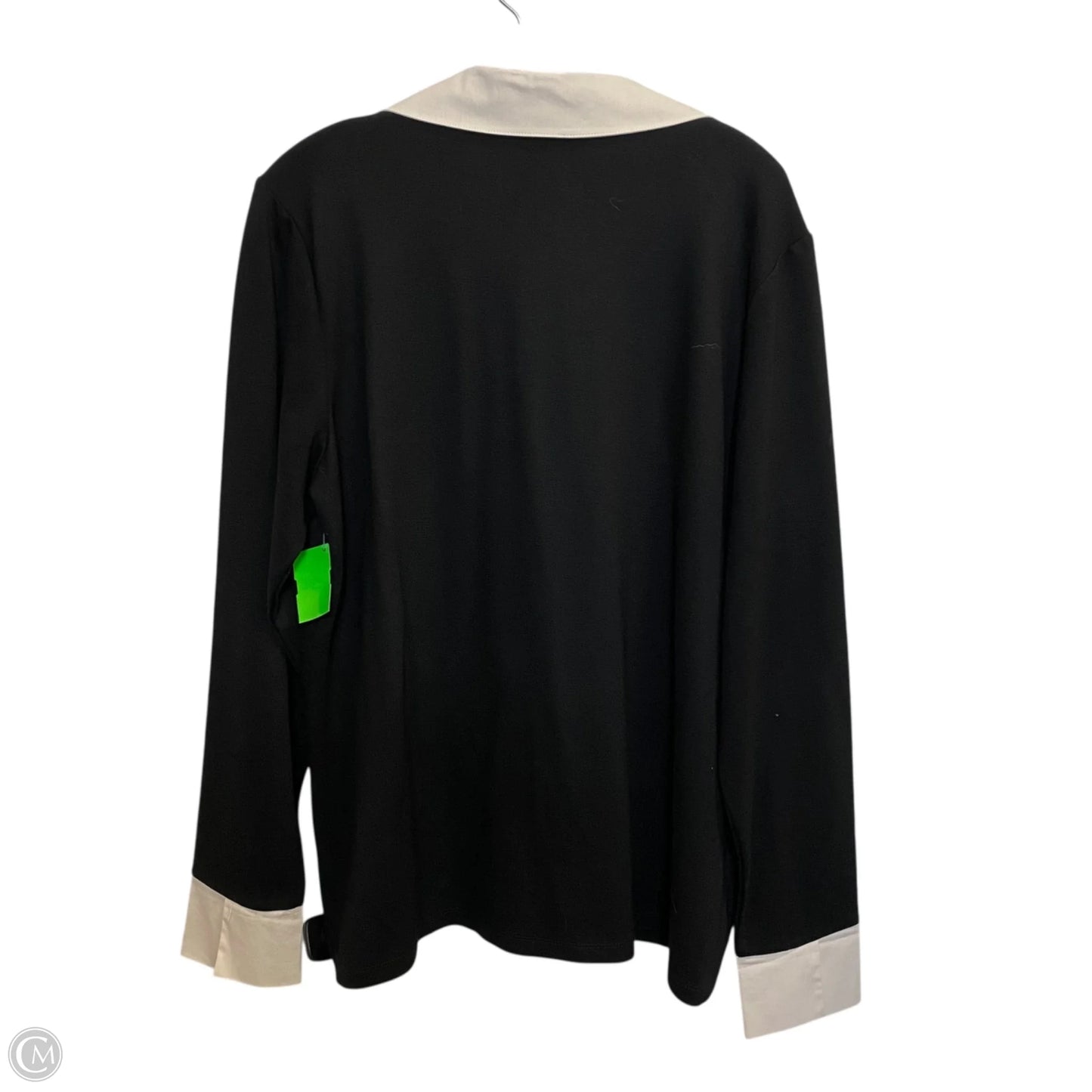 Top Long Sleeve By Jones New York In Black & White, Size: Xl