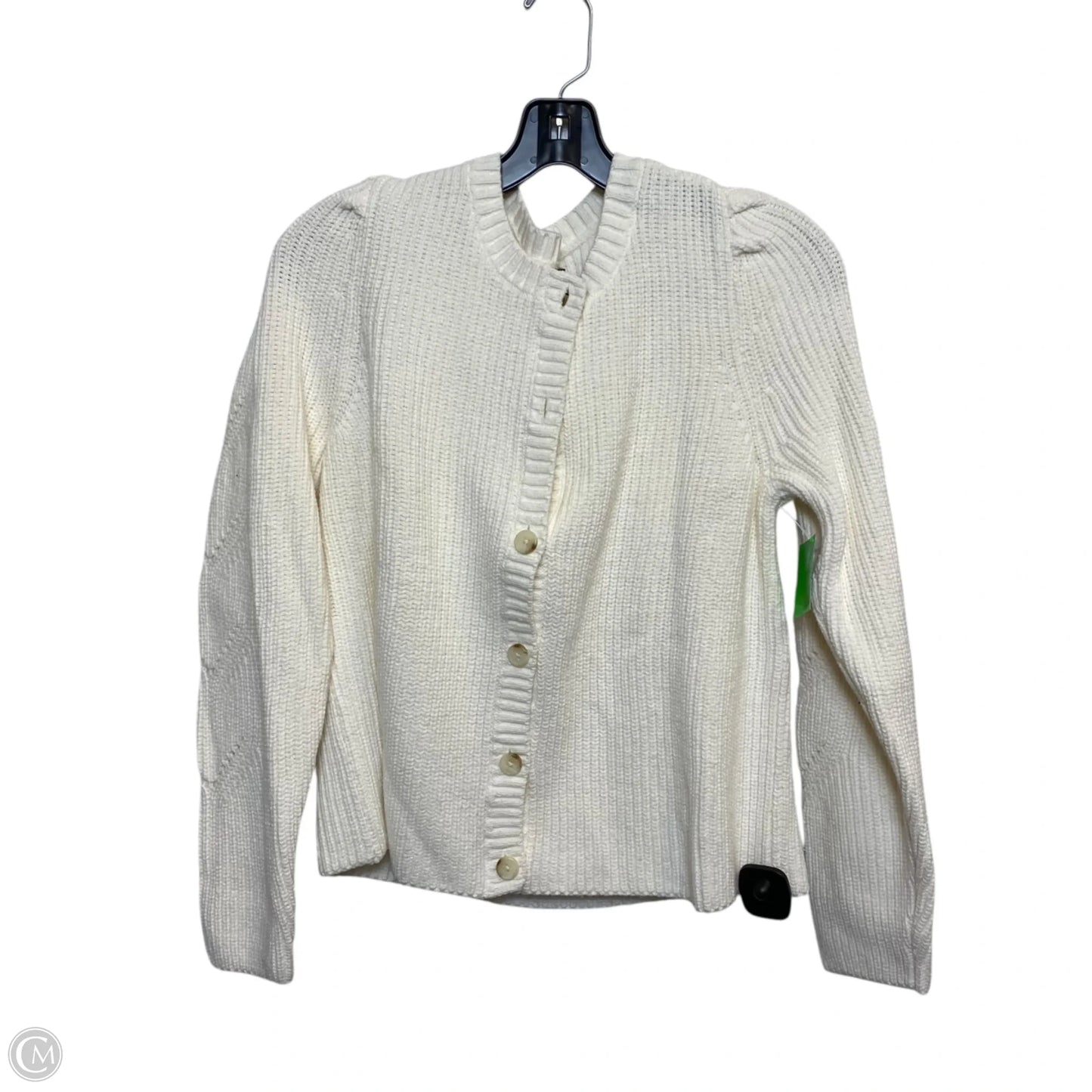 Sweater Cardigan By Talbots In Cream, Size: L