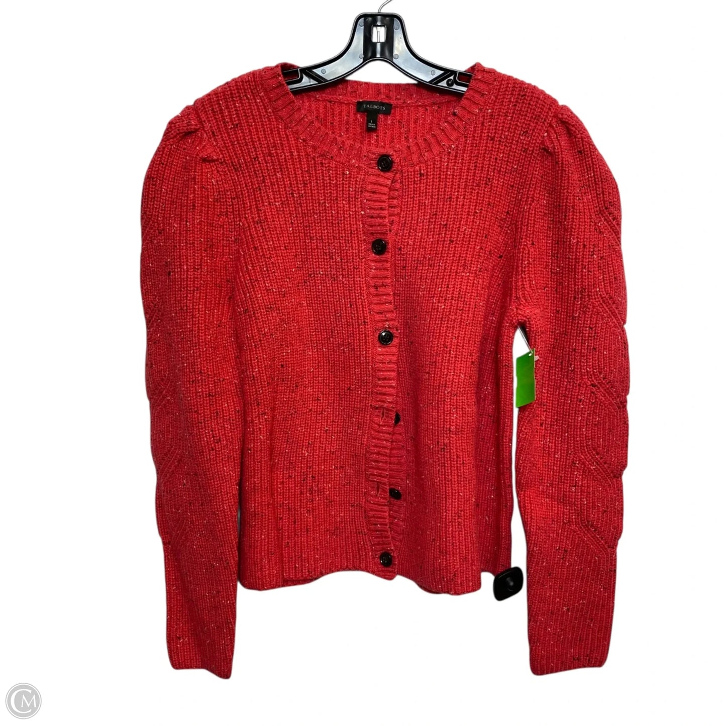 Sweater Cardigan By Talbots In Red, Size: L
