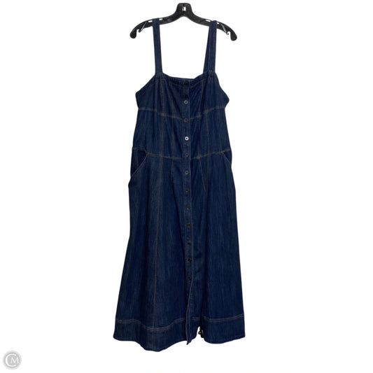 Dress Casual Maxi By Anthropologie In Blue Denim, Size: 1x