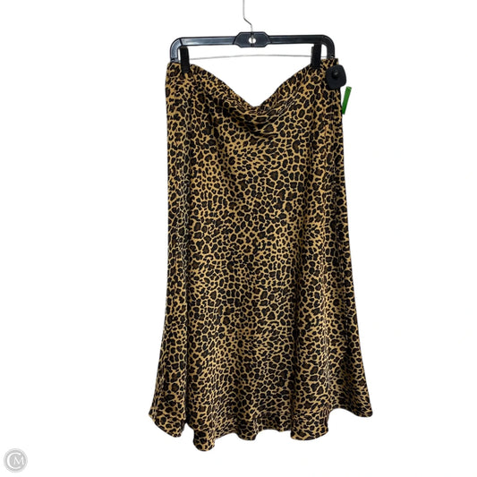 Skirt Midi By Crown And Ivy In Animal Print, Size: Xl