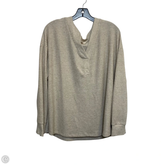 Top Long Sleeve Basic By Terra & Sky In Tan, Size: 1x