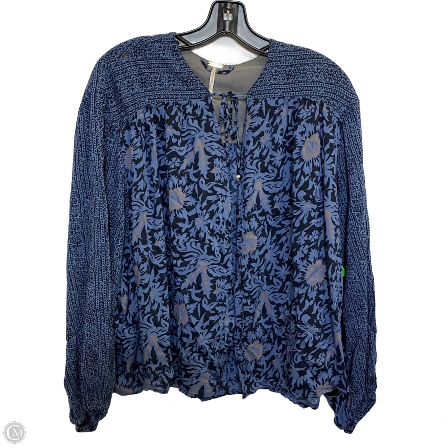 Top Long Sleeve By Free People In Blue, Size: L