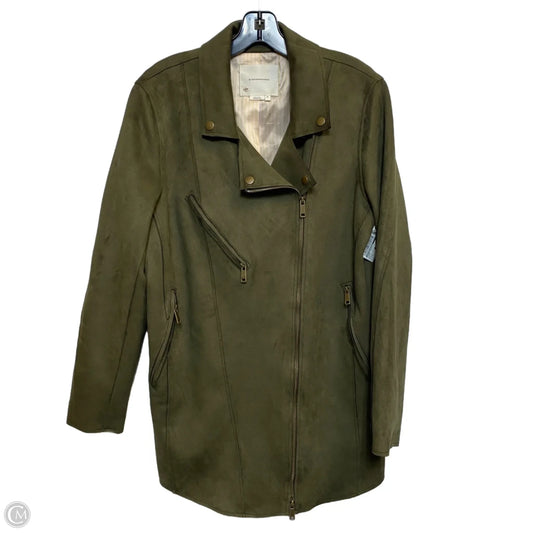 Jacket Moto By Anthropologie In Green, Size: M