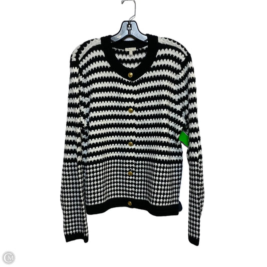 Sweater By Talbots In Black & White, Size: L