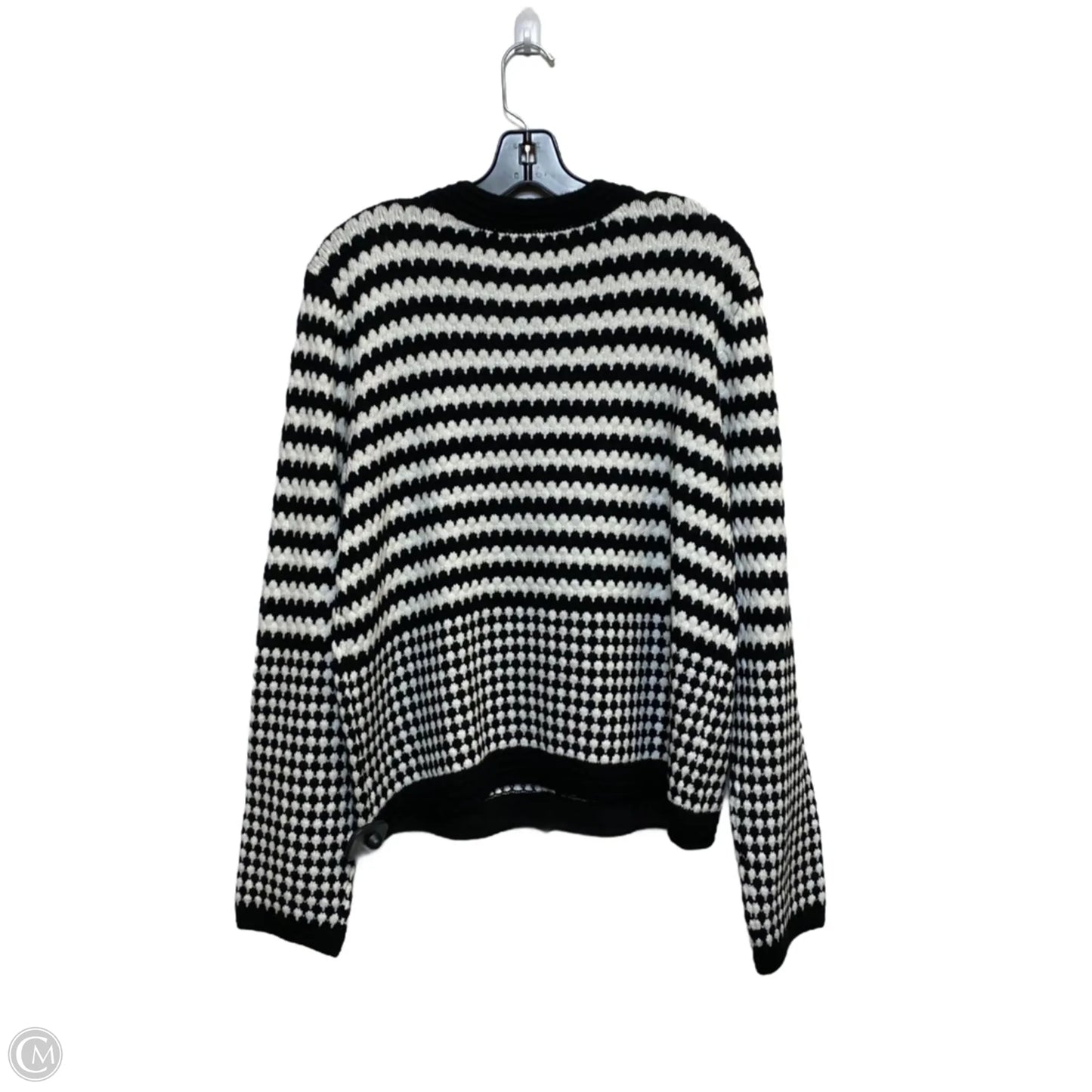 Sweater By Talbots In Black & White, Size: L