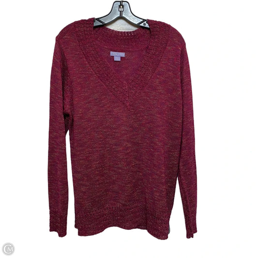 Sweater By Laura Scott In Purple, Size: Xl