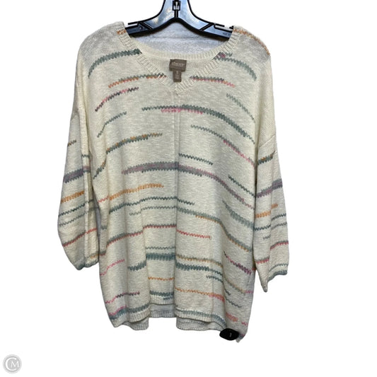 Sweater By Chicos In Cream, Size: Xl