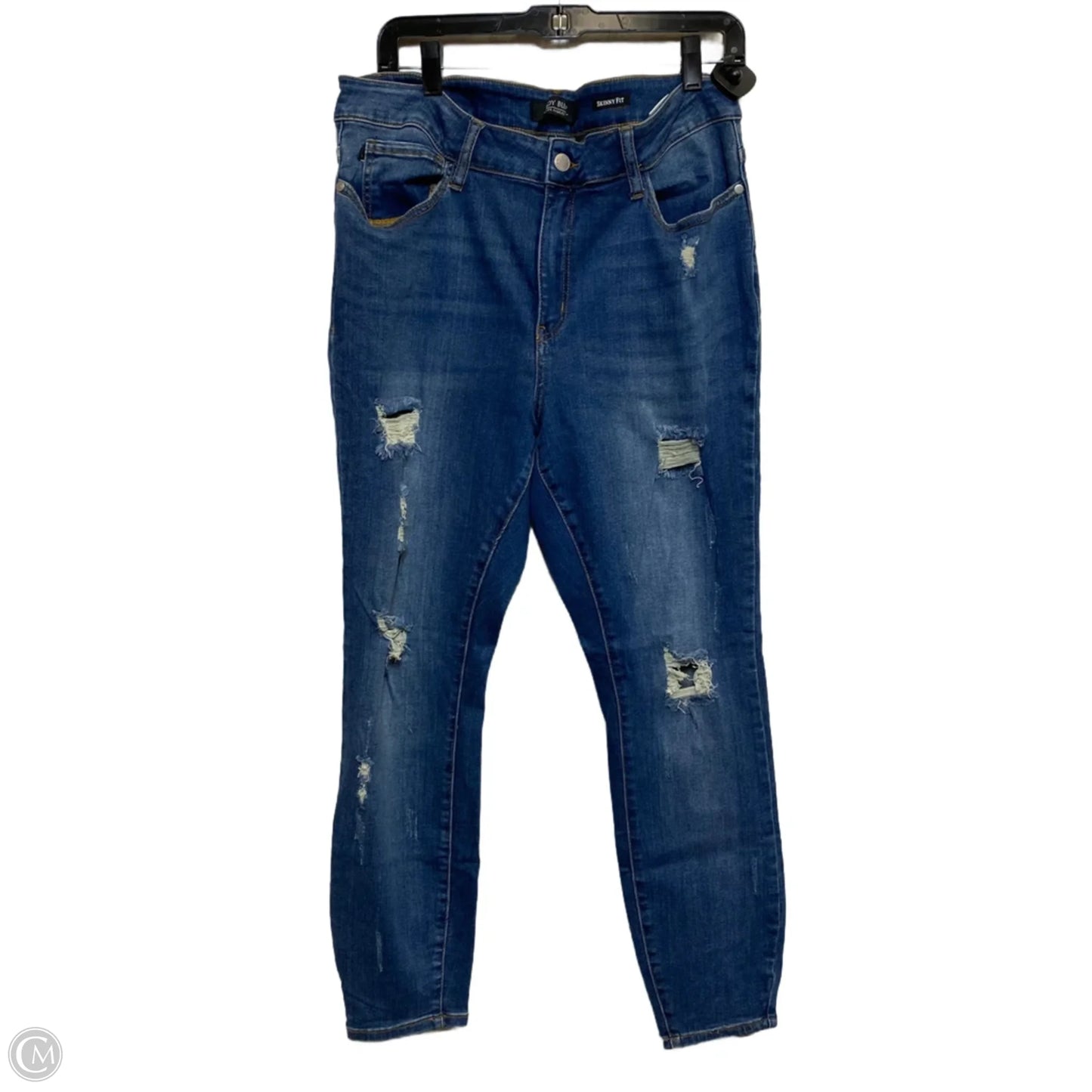 Jeans Skinny By Judy Blue In Blue Denim, Size: 16