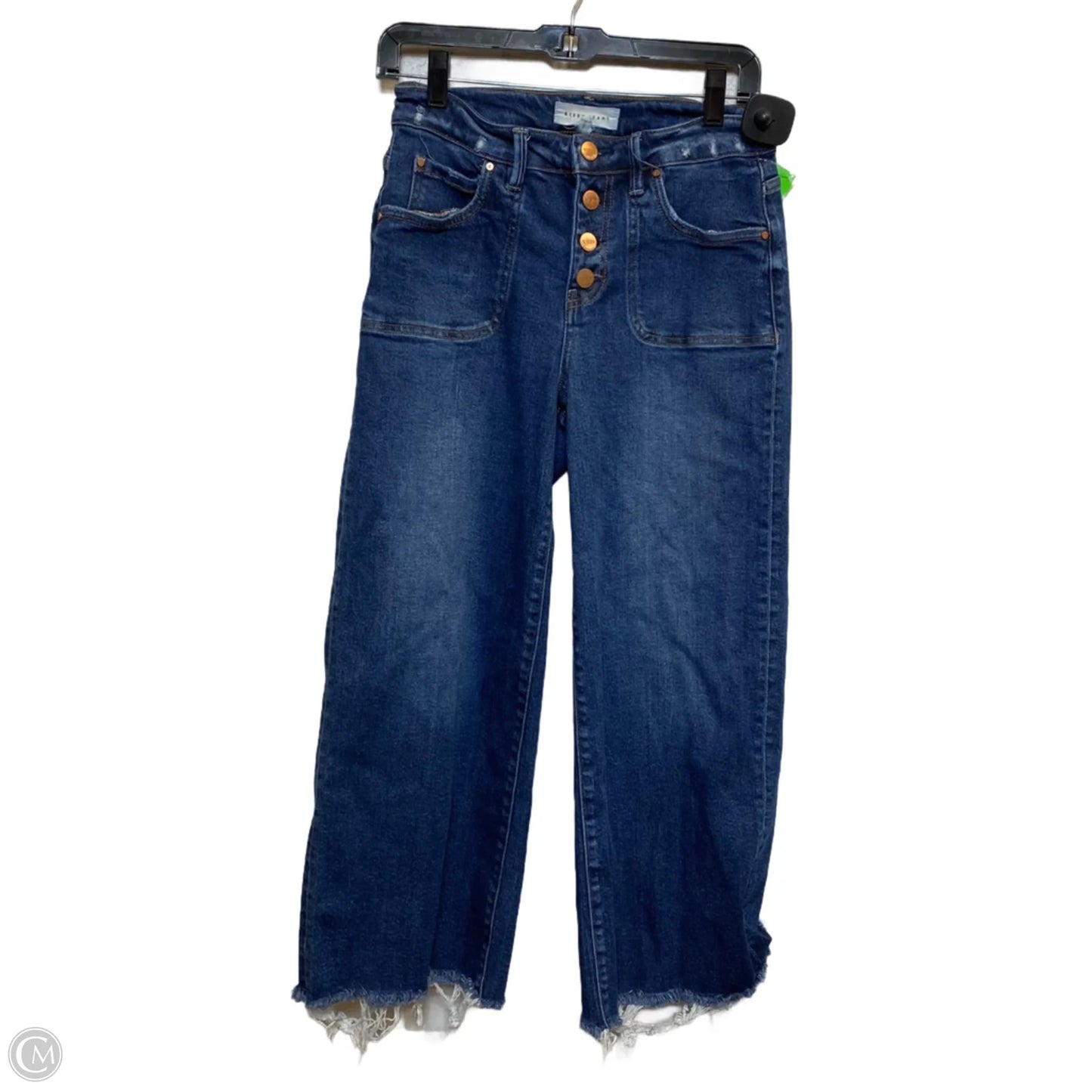 Jeans Wide Leg By Risen In Blue Denim, Size: 4