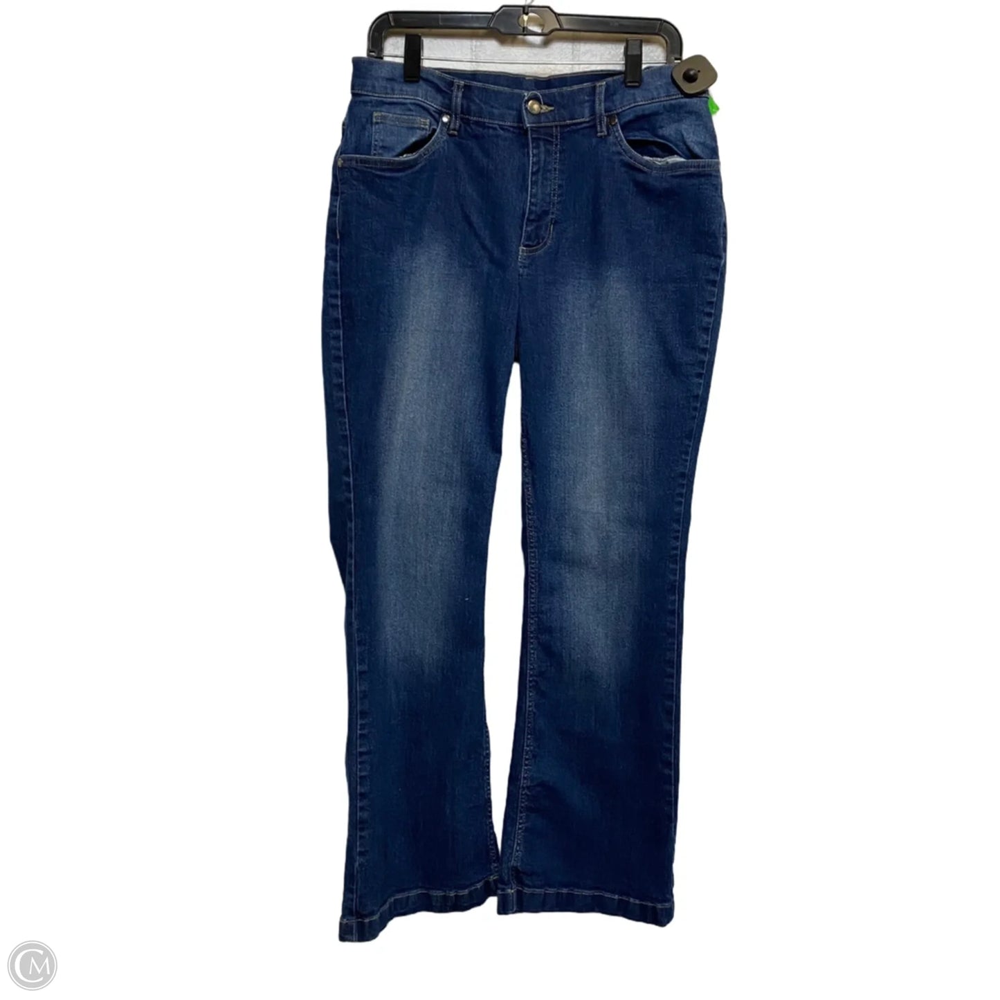Jeans Flared By Venus In Blue Denim, Size: 12
