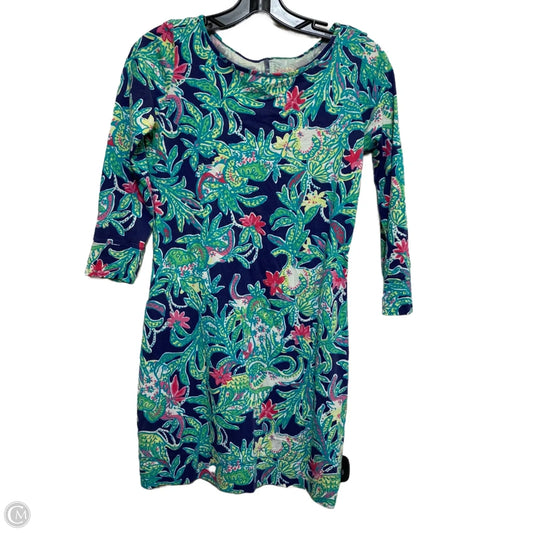 Dress Designer By Lilly Pulitzer In Blue & Green, Size: Xs