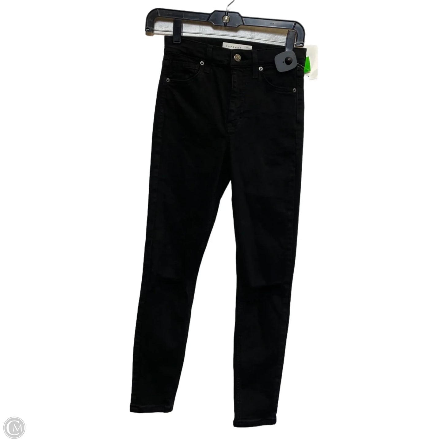 Jeans Skinny By Topshop In Black Denim, Size: 2
