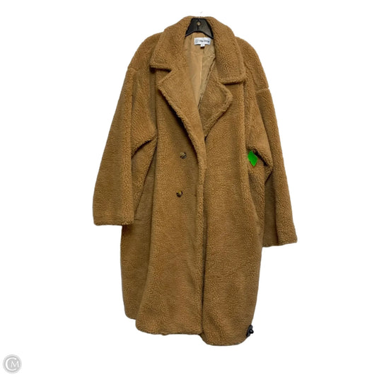 Coat Faux Fur & Sherpa By The Drop In Brown, Size: 2x