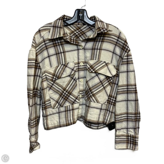 Top Long Sleeve By Zara In Tan, Size: Xs