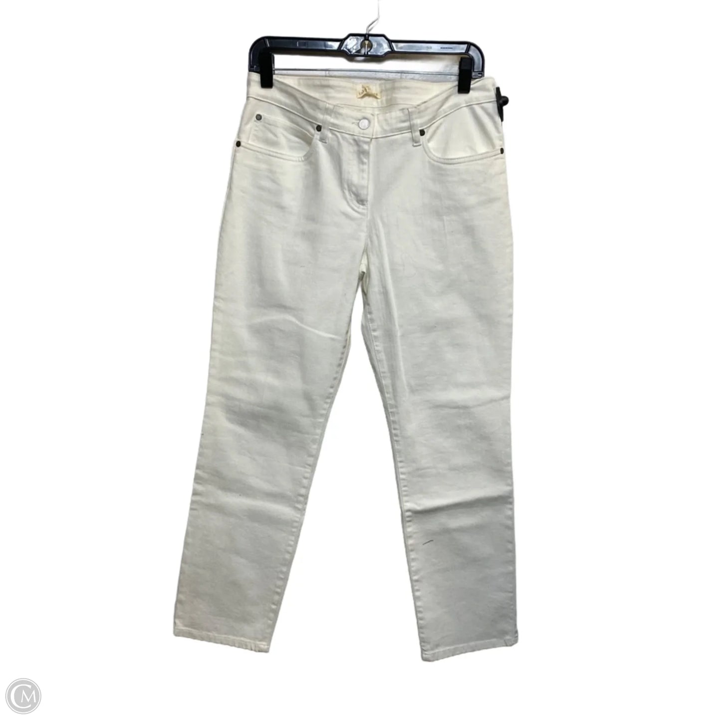 Jeans Straight By Eileen Fisher In White Denim, Size: S