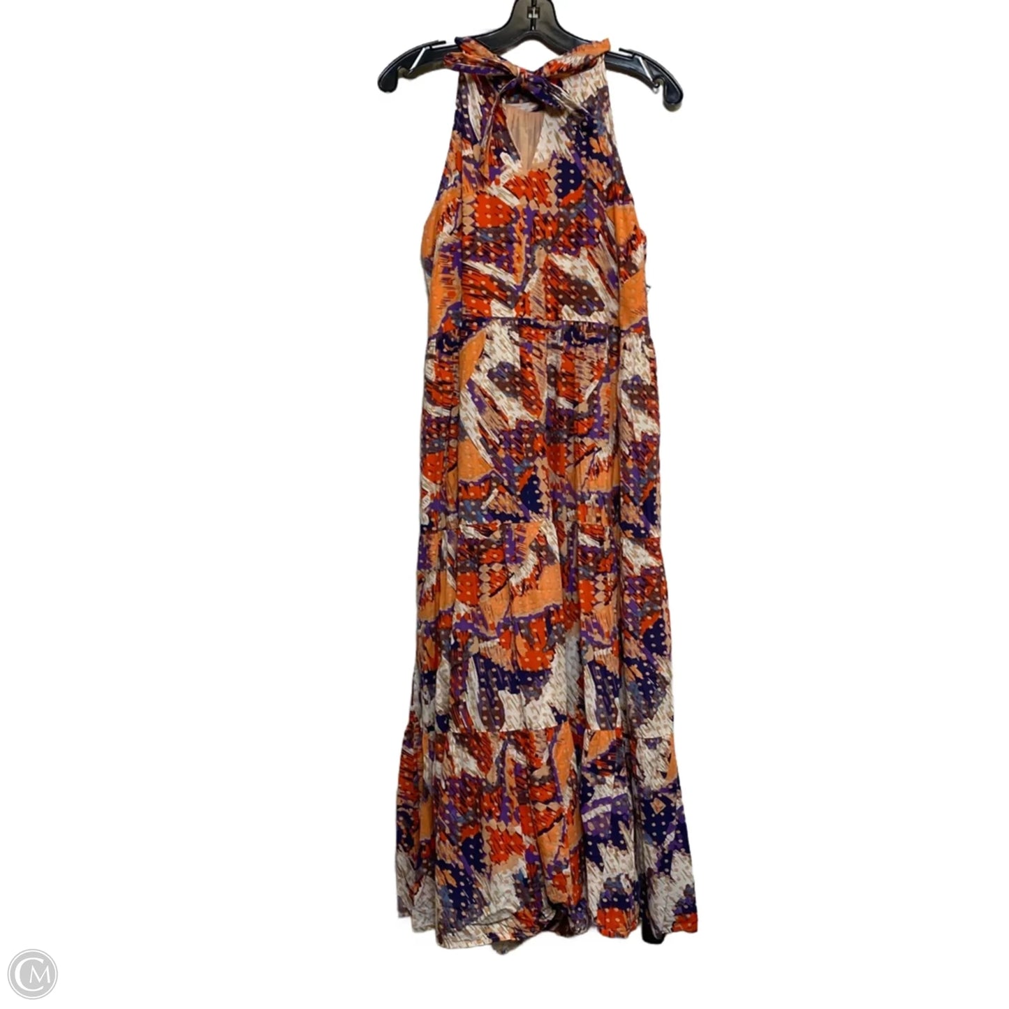 Dress Casual Maxi By Thml In Orange & Purple, Size: L
