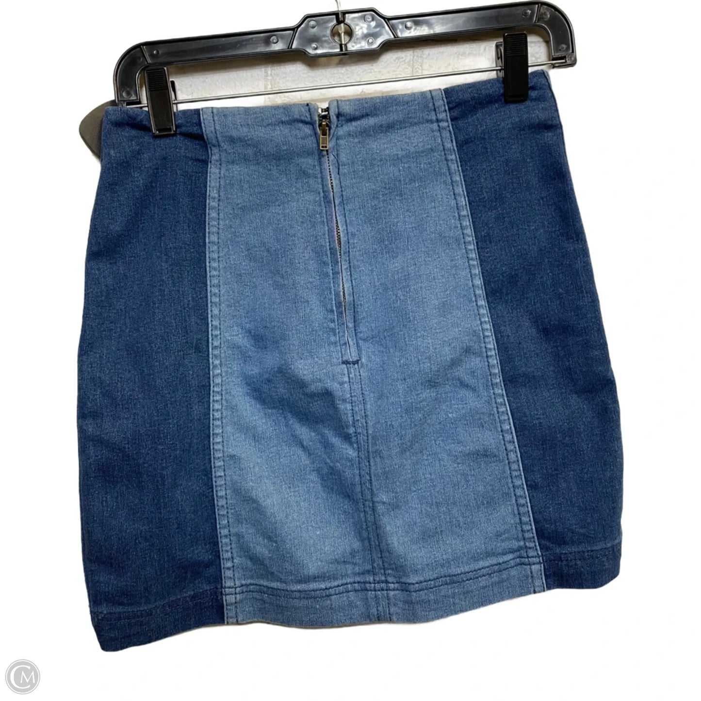 Skirt Mini & Short By Free People In Blue Denim, Size: S
