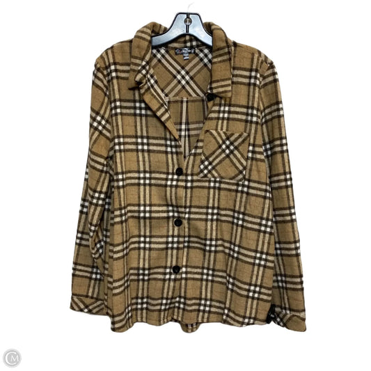 Jacket Shirt By 1 Clique In Tan, Size: S