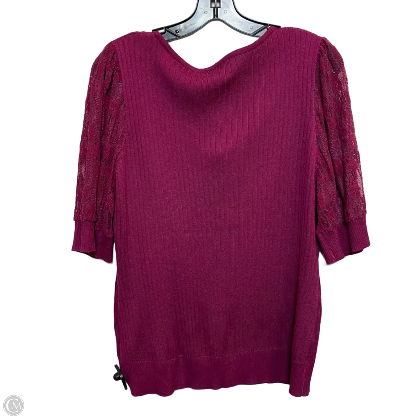 Top Short Sleeve By Cato In Purple, Size: 1x