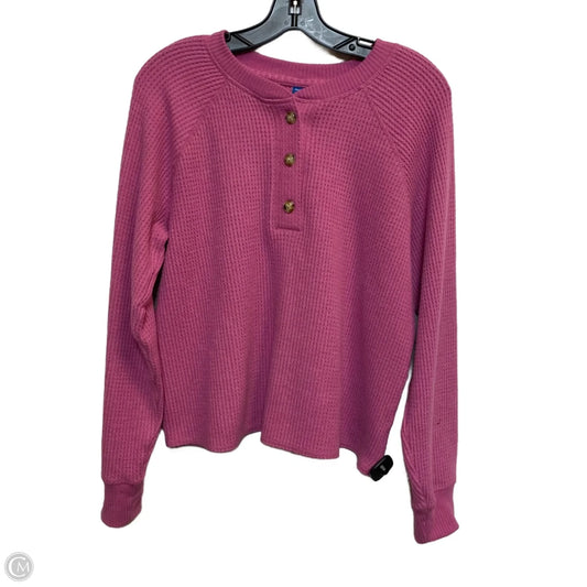 Top Long Sleeve Basic By Old Navy In Pink, Size: M