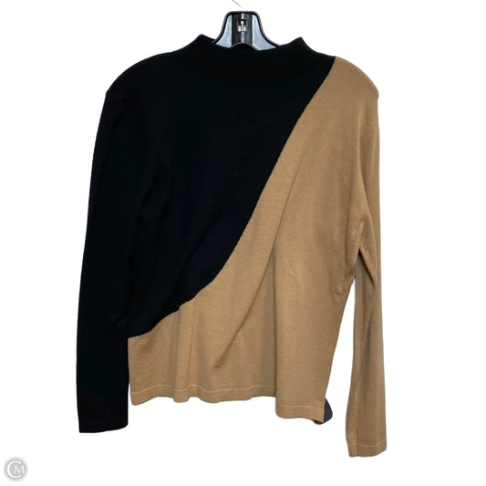 Top Long Sleeve By Aaeda In Black & Tan, Size: M