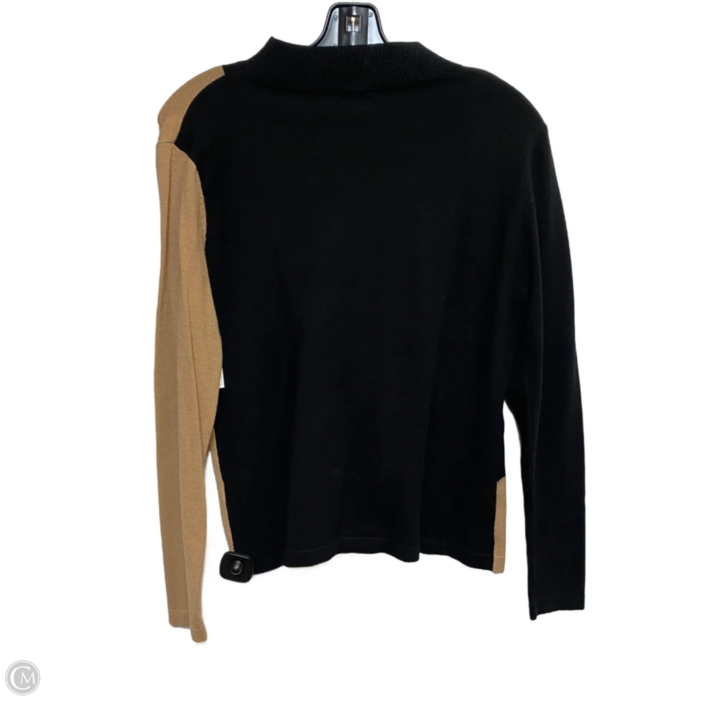 Top Long Sleeve By Aaeda In Black & Tan, Size: M