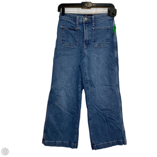 Jeans Wide Leg By Gap In Blue Denim, Size: 4