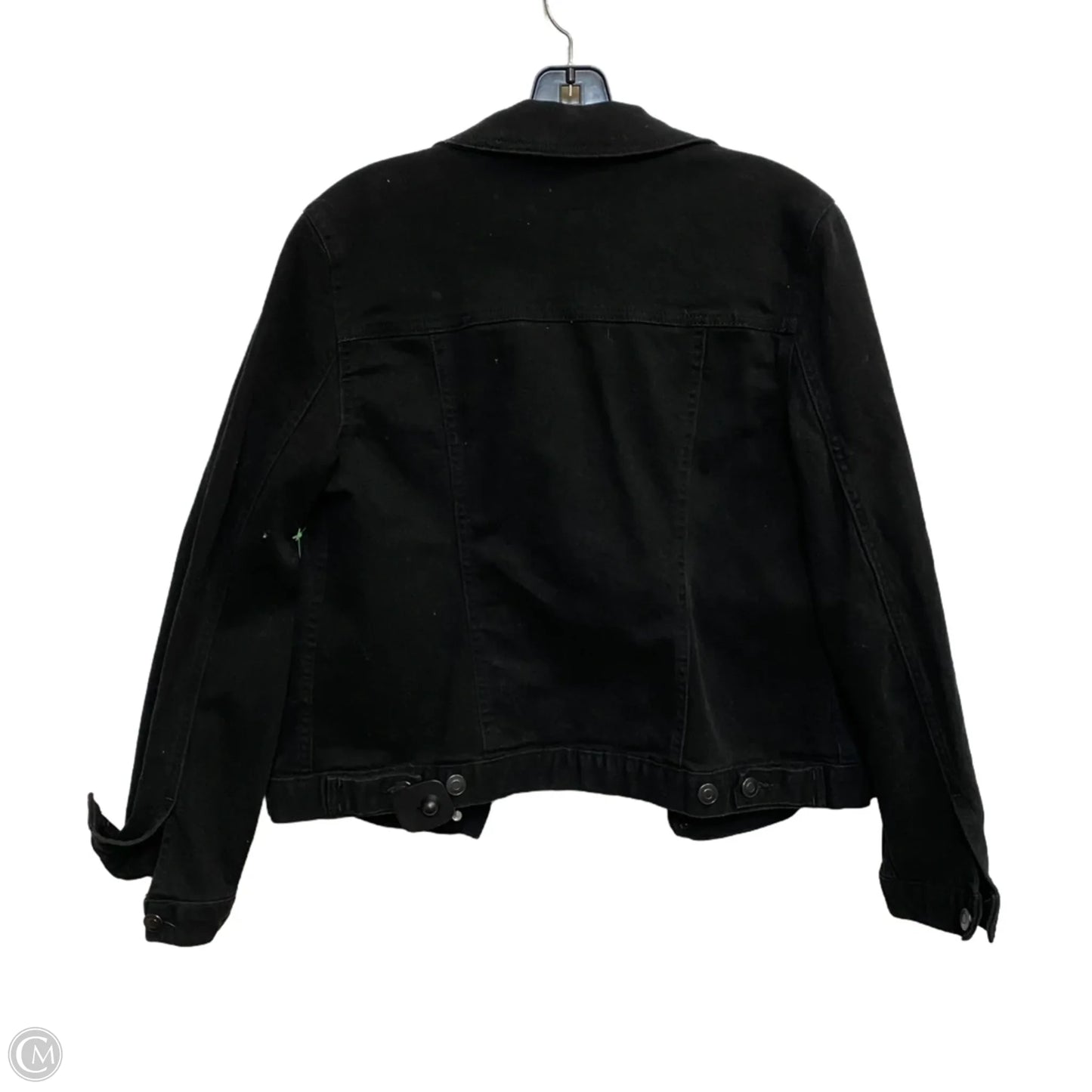 Jacket Denim By Time And Tru In Black Denim, Size: M