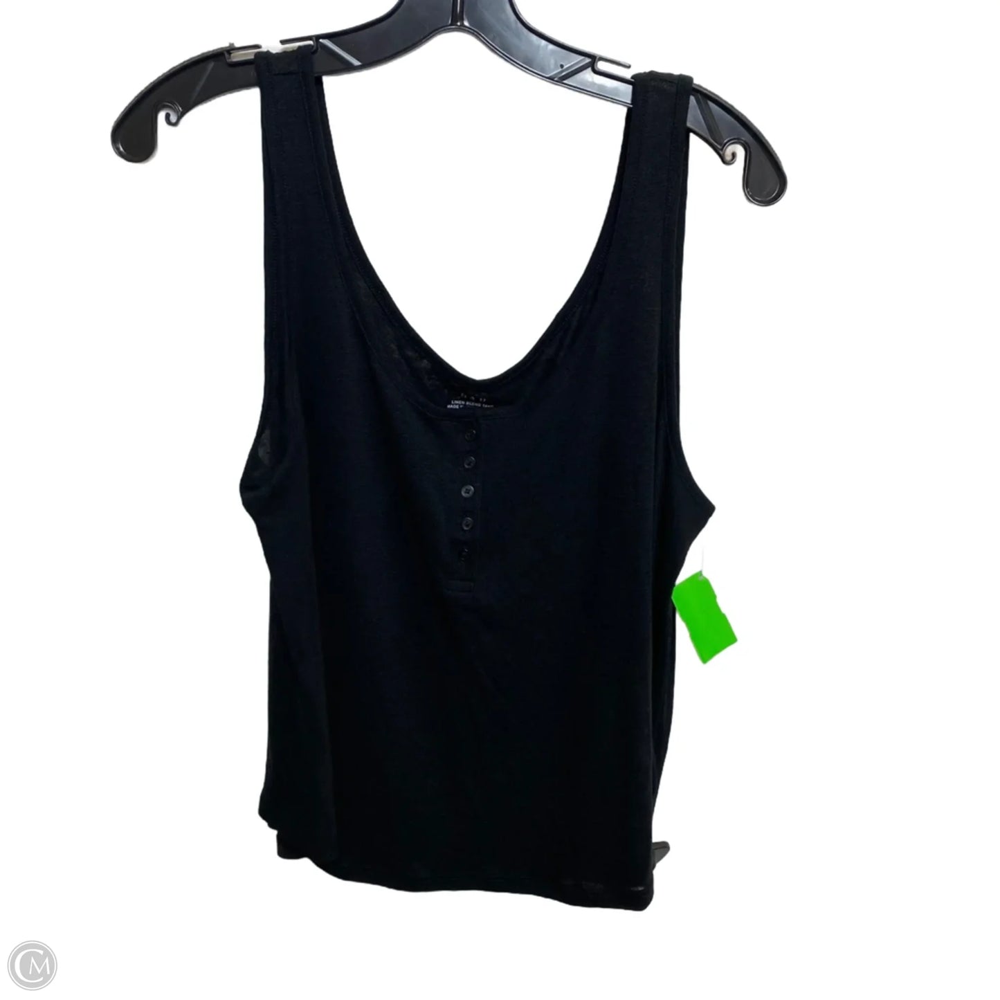 Top Sleeveless Basic By Gap In Black, Size: L
