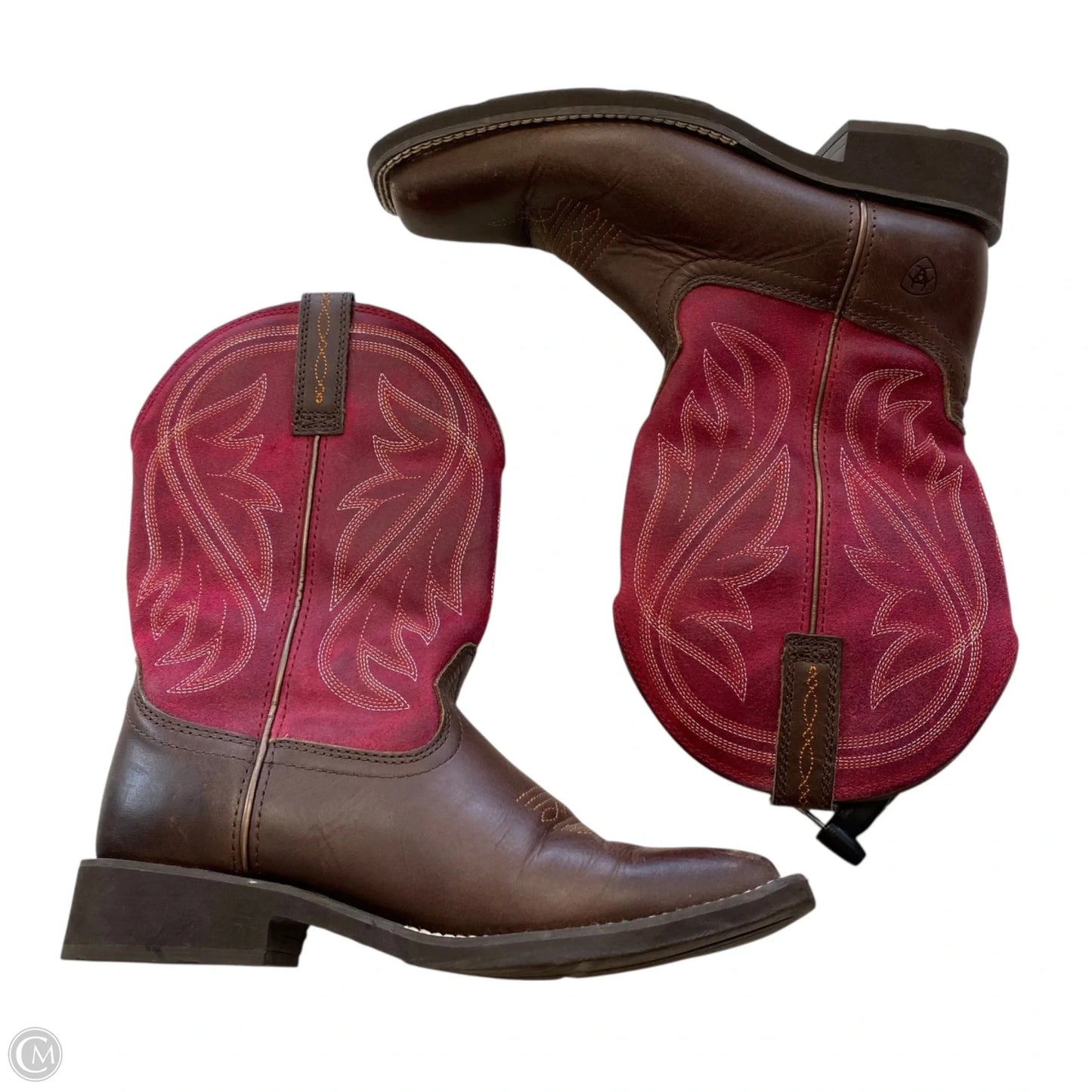 Boots Western By Ariat In Brown & Red, Size: 8.5