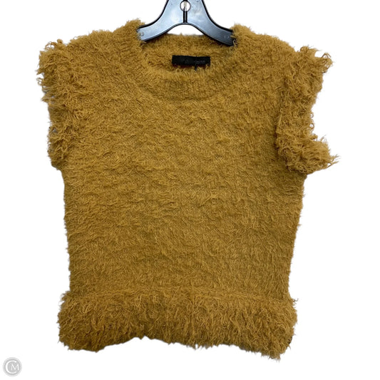 Sweater Short Sleeve By Zara In Yellow, Size: L