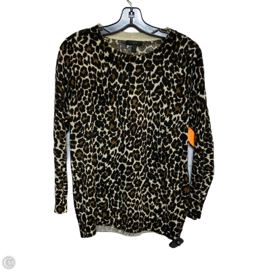 Top Long Sleeve By J. Crew In Animal Print, Size: L