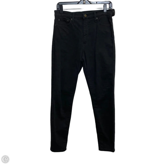Jeans Flared By Banana Republic In Black Denim, Size: 8