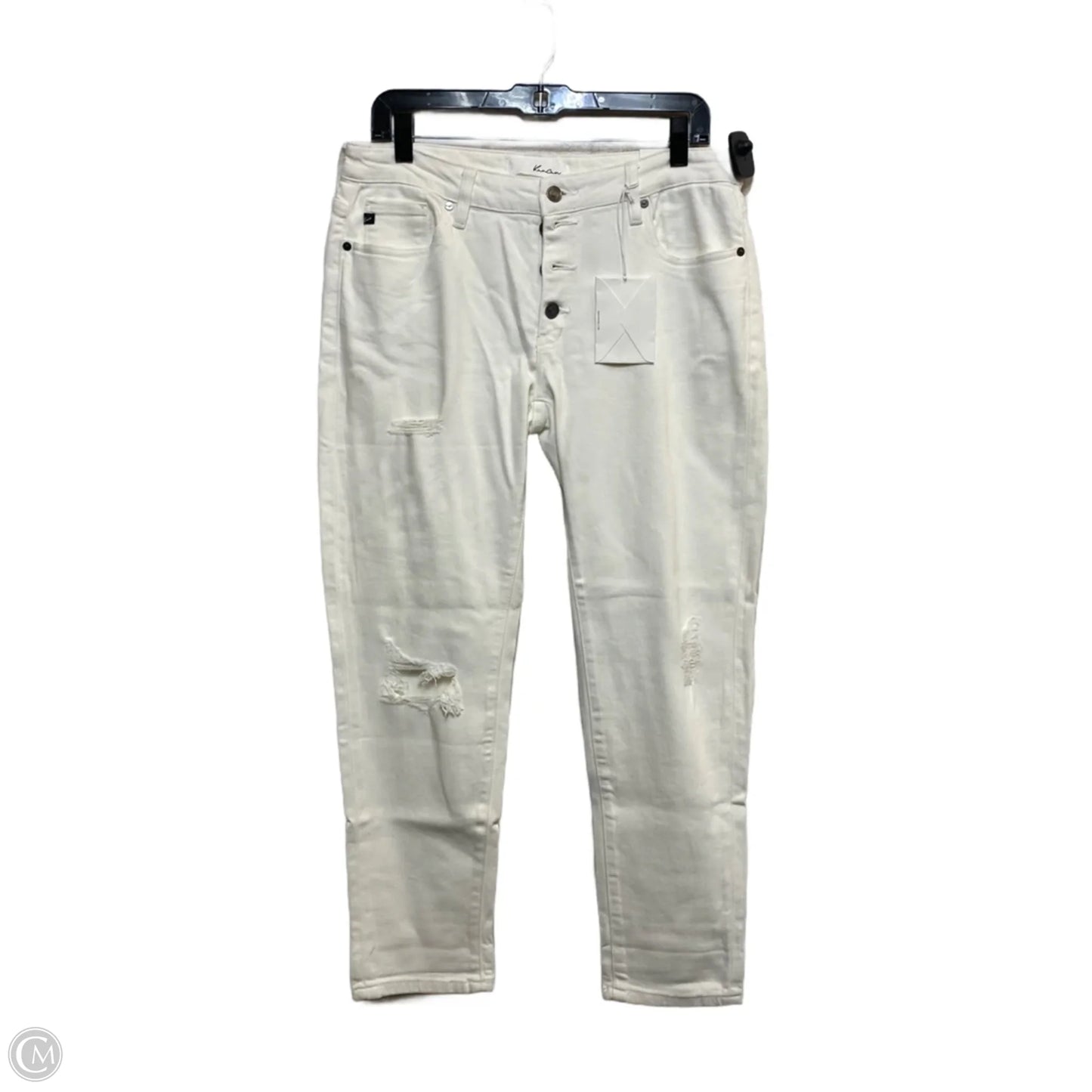 Jeans Skinny By Kancan In White Denim, Size: 8