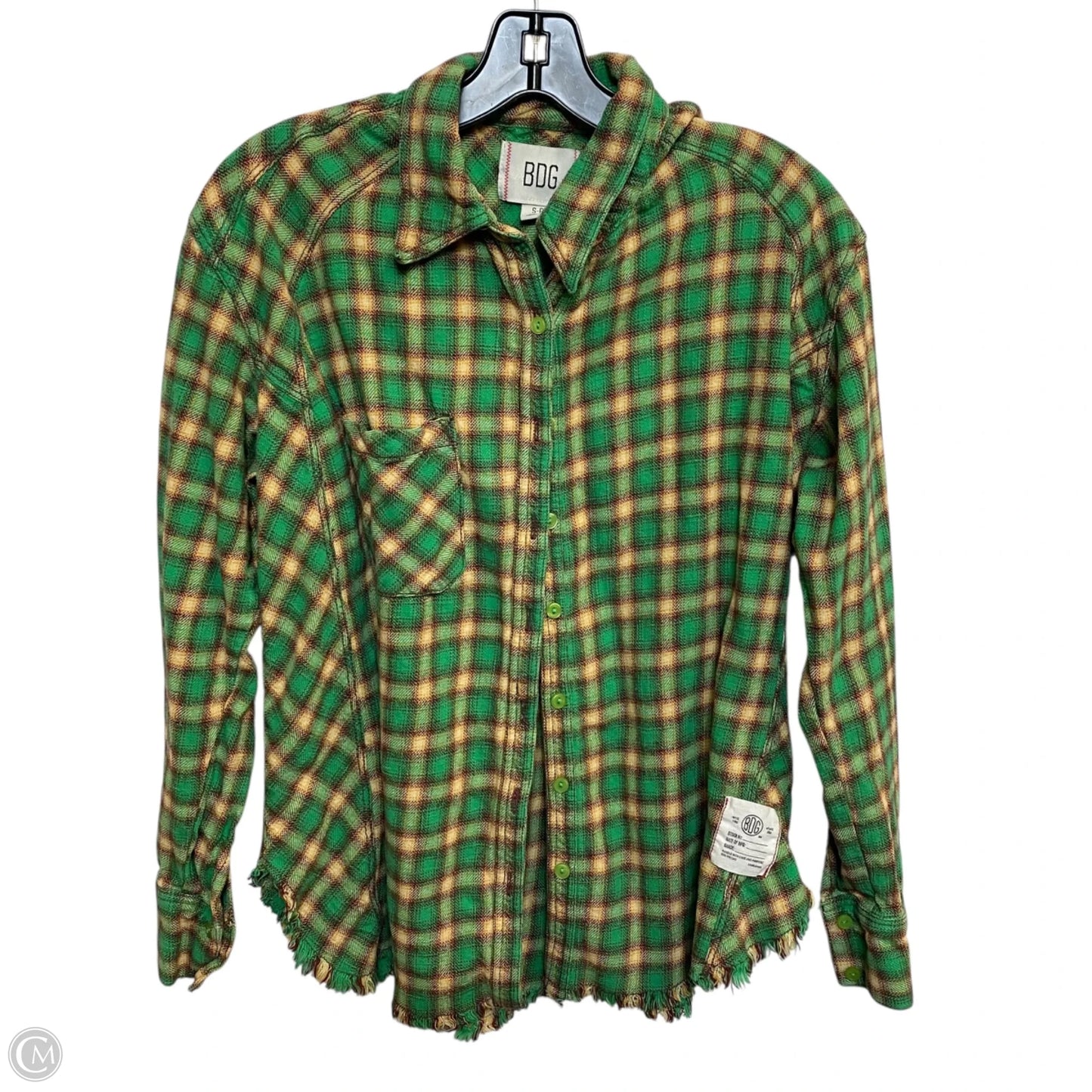 Top Long Sleeve By Bdg In Green, Size: S