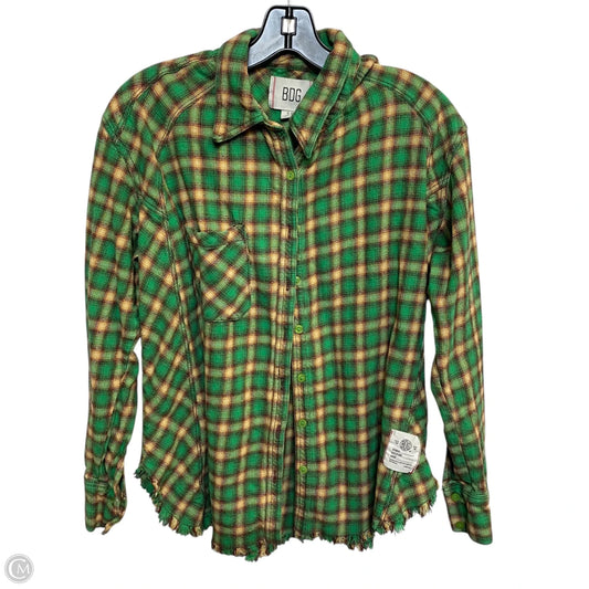 Top Long Sleeve By Bdg In Green, Size: S