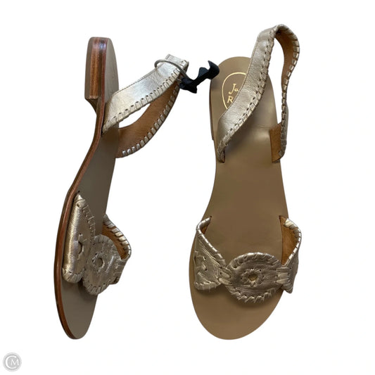 Sandals Designer By Jack Rogers In Gold, Size: 9.5