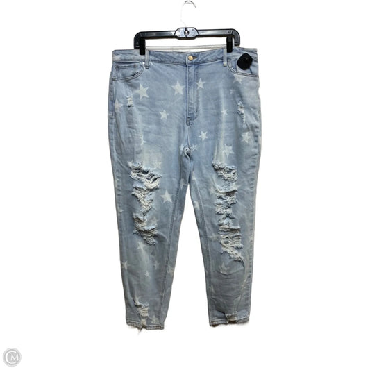 Jeans Straight By True Craft In Blue Denim, Size: 16