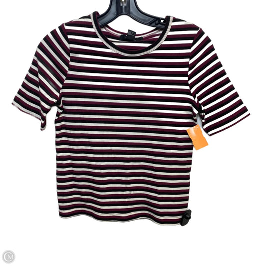 Top Short Sleeve Basic By Forever 21 In Striped Pattern, Size: Xl