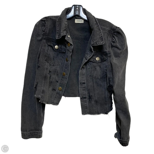 Jacket Denim By Mono B In Black Denim, Size: L