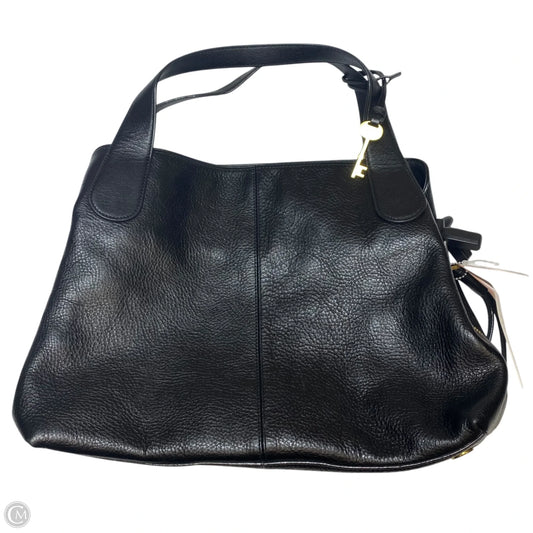 Handbag Leather By Fossil, Size: Medium