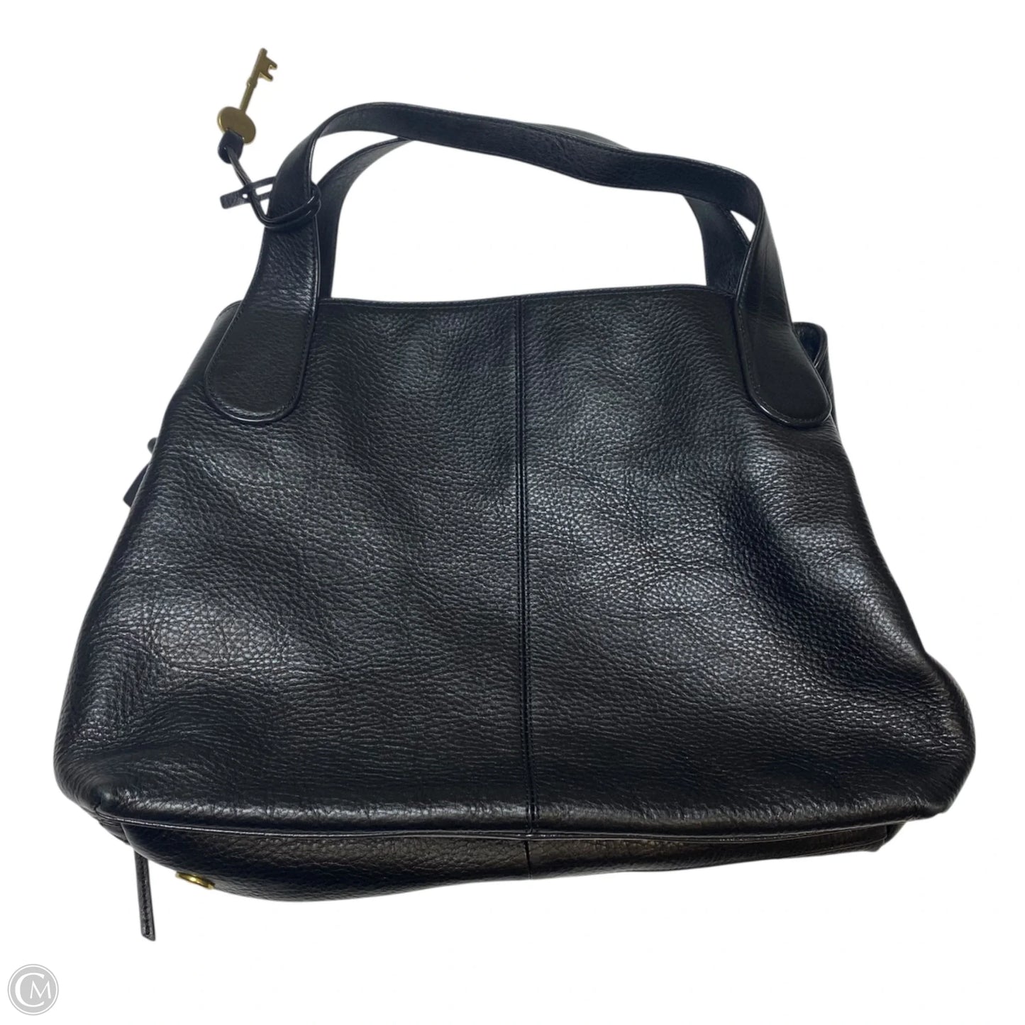 Handbag Leather By Fossil, Size: Medium