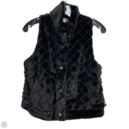 Vest Faux Fur & Sherpa By Crave Fame In Black, Size: S