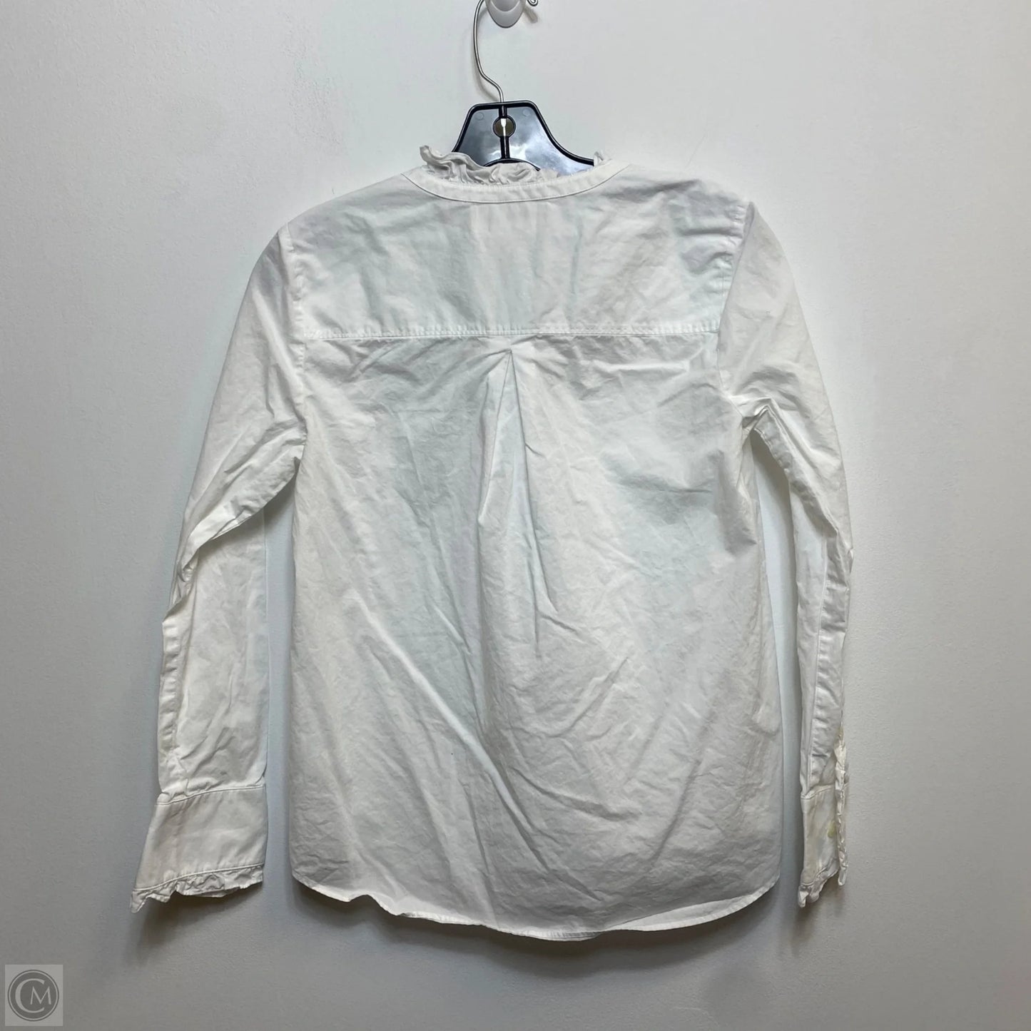 Top Long Sleeve Designer By Kate Spade In White, Size: Xxs