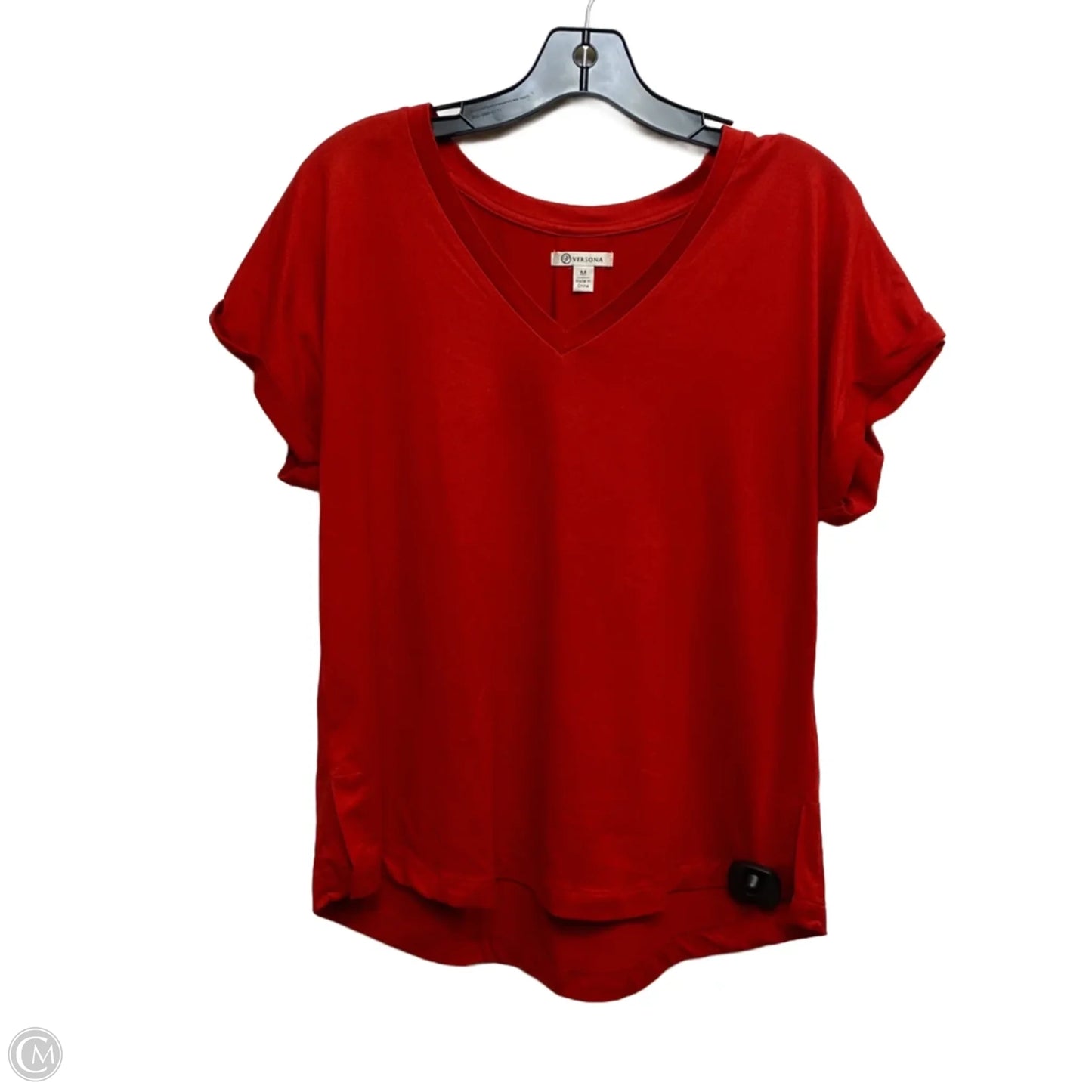Top Short Sleeve Basic By Versona In Red, Size: M